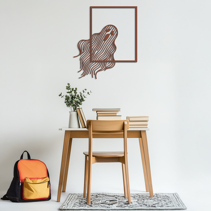 Ghost Metal Wall Art – Spooky Ghost Silhouette Steel Decor for Halloween or Gothic Interiors- KAF329 - Tampa Home & Garden Store