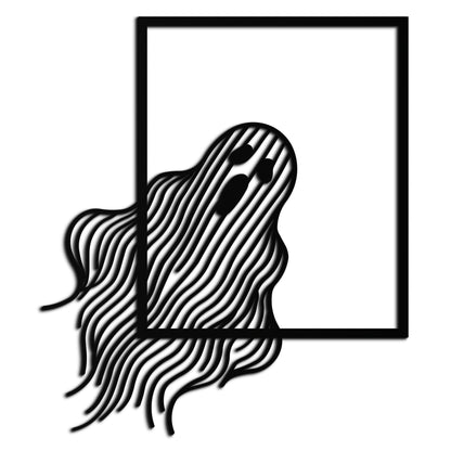 Ghost Metal Wall Art – Spooky Ghost Silhouette Steel Decor for Halloween or Gothic Interiors- KAF329 - Tampa Home & Garden Store