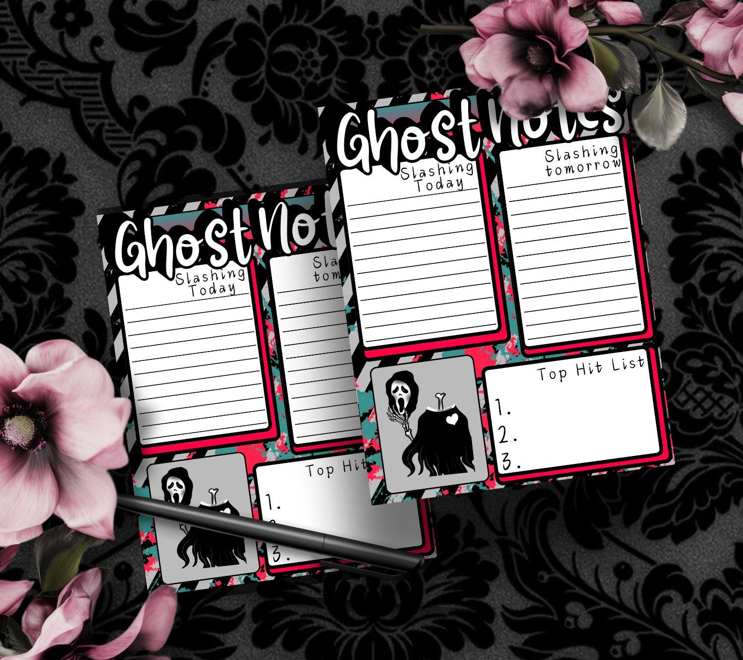 Ghost Notes Slasher Notepad: Spooky To-Do List Stationery - Tampa Home & Garden Store