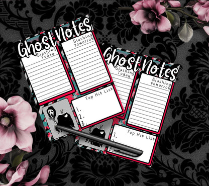 Ghost Notes Slasher Notepad: Spooky To-Do List Stationery - Tampa Home & Garden Store