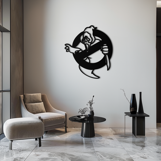 Ghost Scream Inspired Metal Wall Art – Horror Comedy Themed Home Decor Panel- KAF638 - Tampa Home & Garden Store
