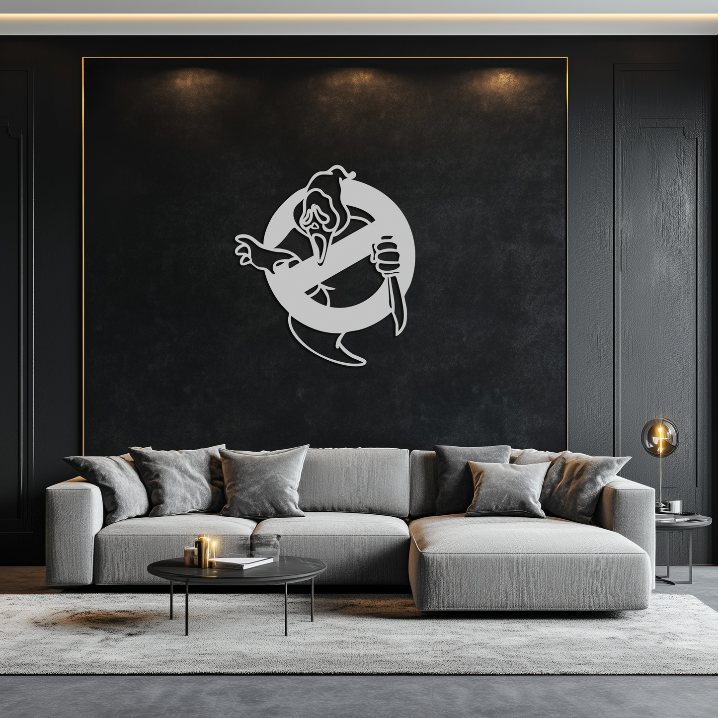 Ghost Scream Inspired Metal Wall Art – Horror Comedy Themed Home Decor Panel- KAF638 - Tampa Home & Garden Store