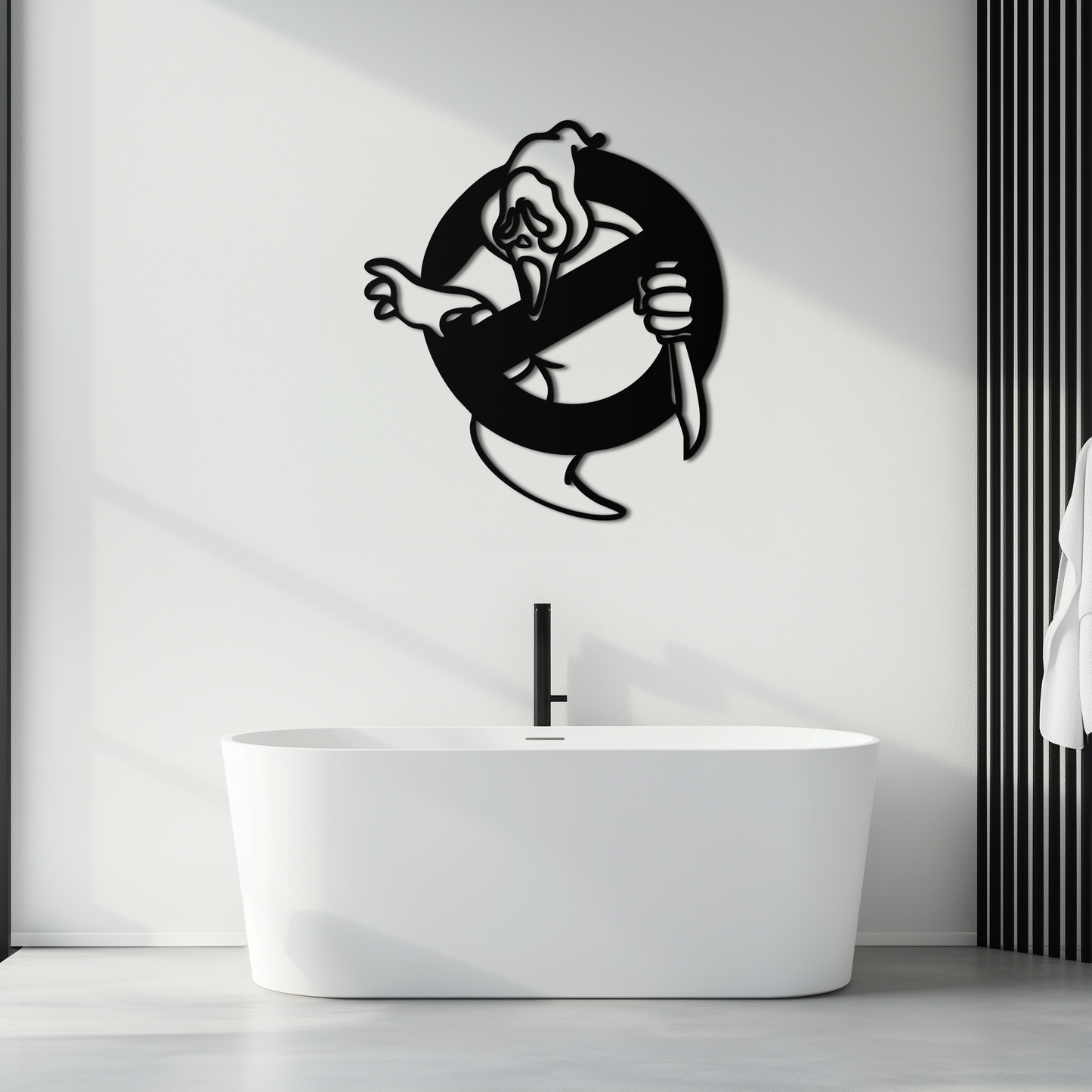 Ghost Scream Inspired Metal Wall Art – Horror Comedy Themed Home Decor Panel- KAF638 - Tampa Home & Garden Store