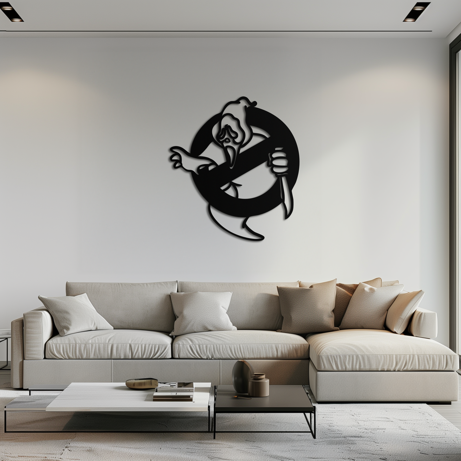 Ghost Scream Inspired Metal Wall Art – Horror Comedy Themed Home Decor Panel- KAF638 - Tampa Home & Garden Store