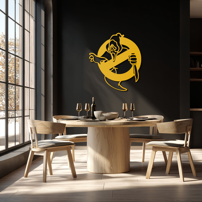 Ghost Scream Inspired Metal Wall Art – Horror Comedy Themed Home Decor Panel- KAF638 - Tampa Home & Garden Store