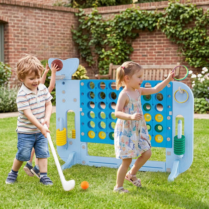 Giant Connect Four Set with Ring Toss Game
