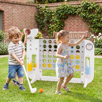 Giant Connect Four Set with Ring Toss Game