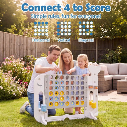 Giant Connect Four Set with Ring Toss Game