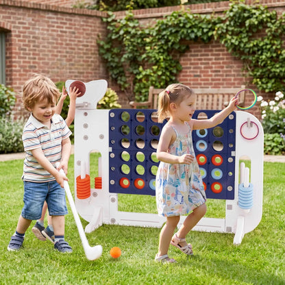 Giant Connect Four Set with Ring Toss Game