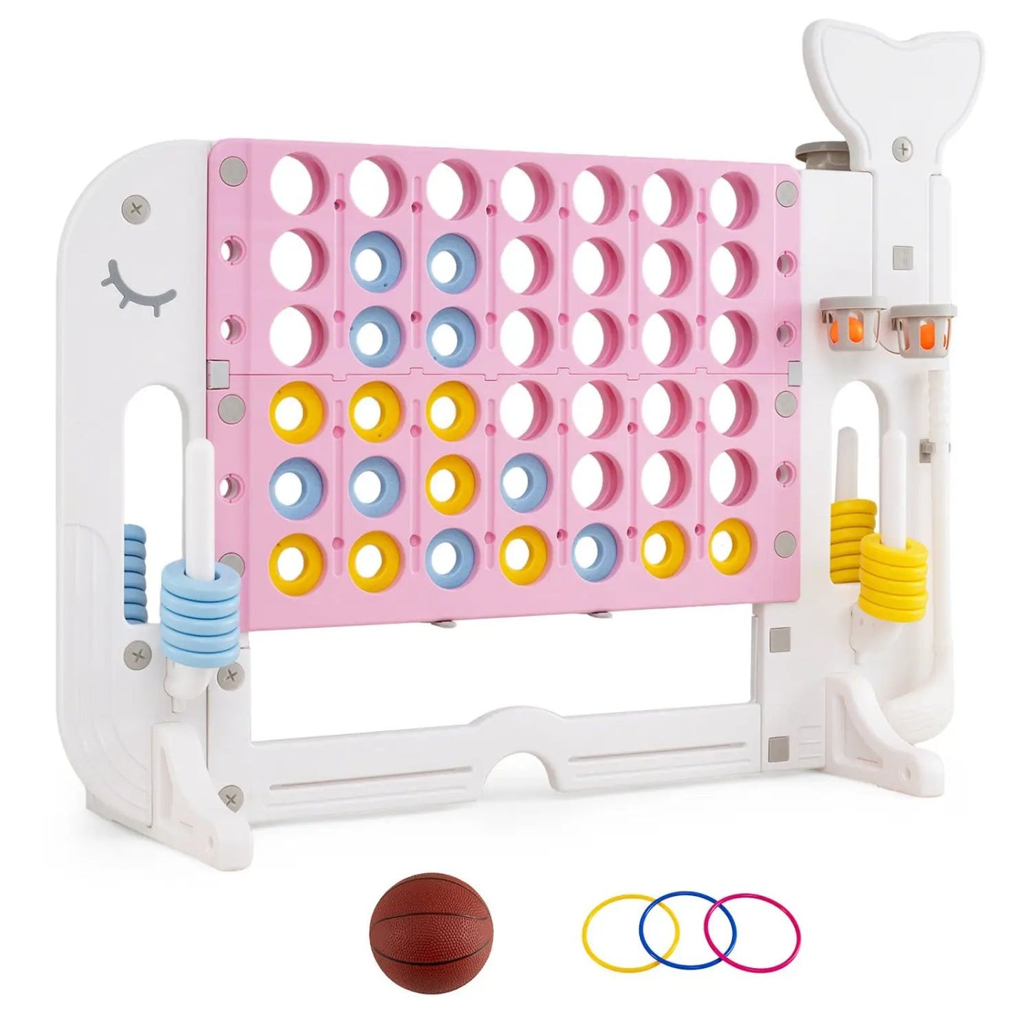 Giant Connect Four Set with Ring Toss Game