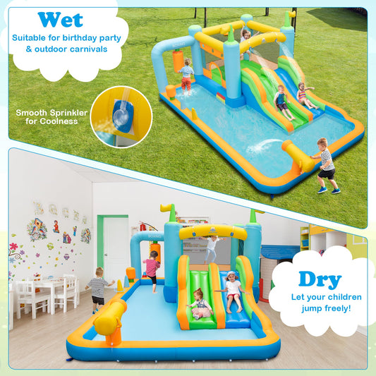 Inflatable Water Slide for Kids Aged 3-10 Years with 735W Blower - Tampa Home & Garden Store