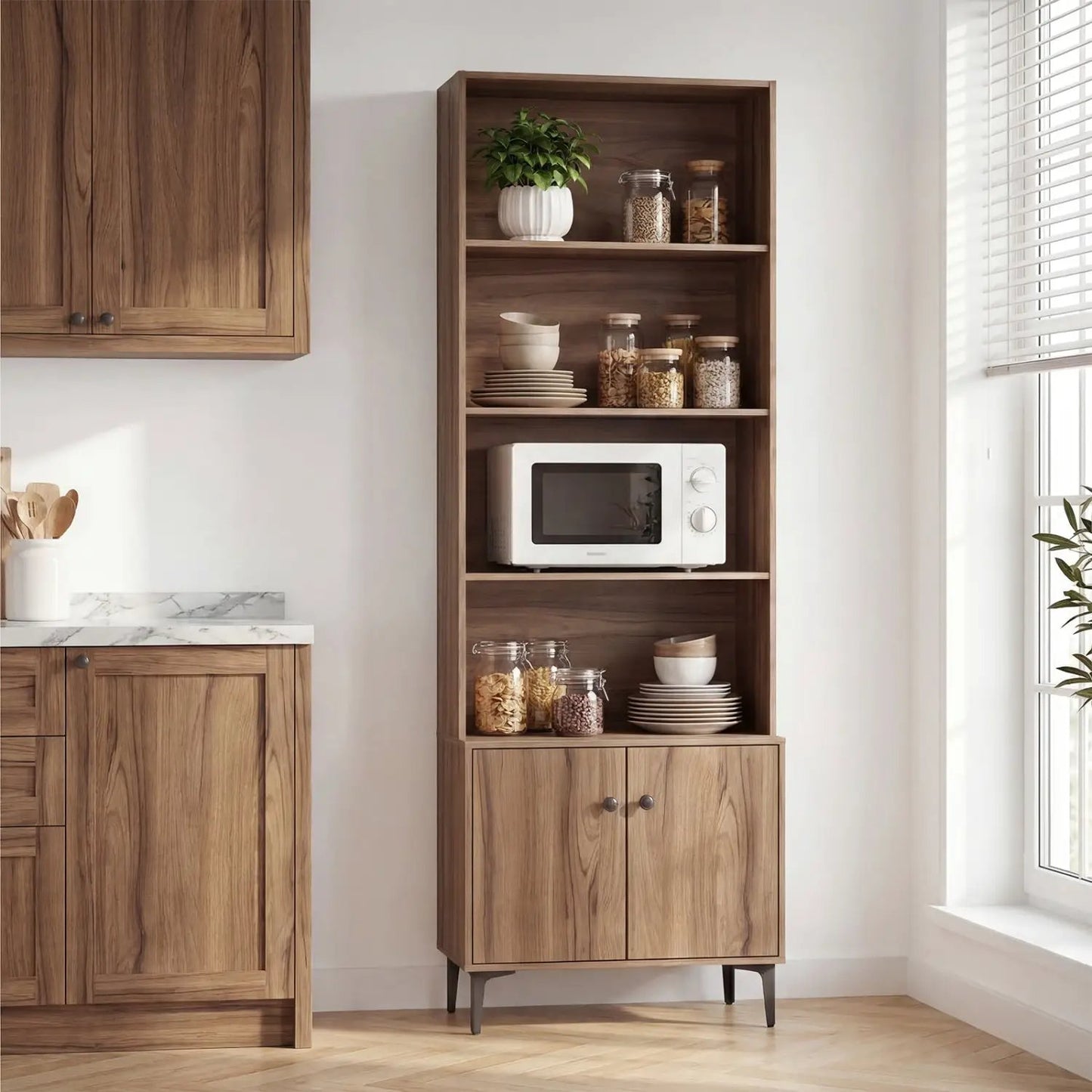 Bookshelf with Doors and 2 Anti Tipping Kits