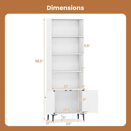Bookshelf with Doors and 2 Anti Tipping Kits