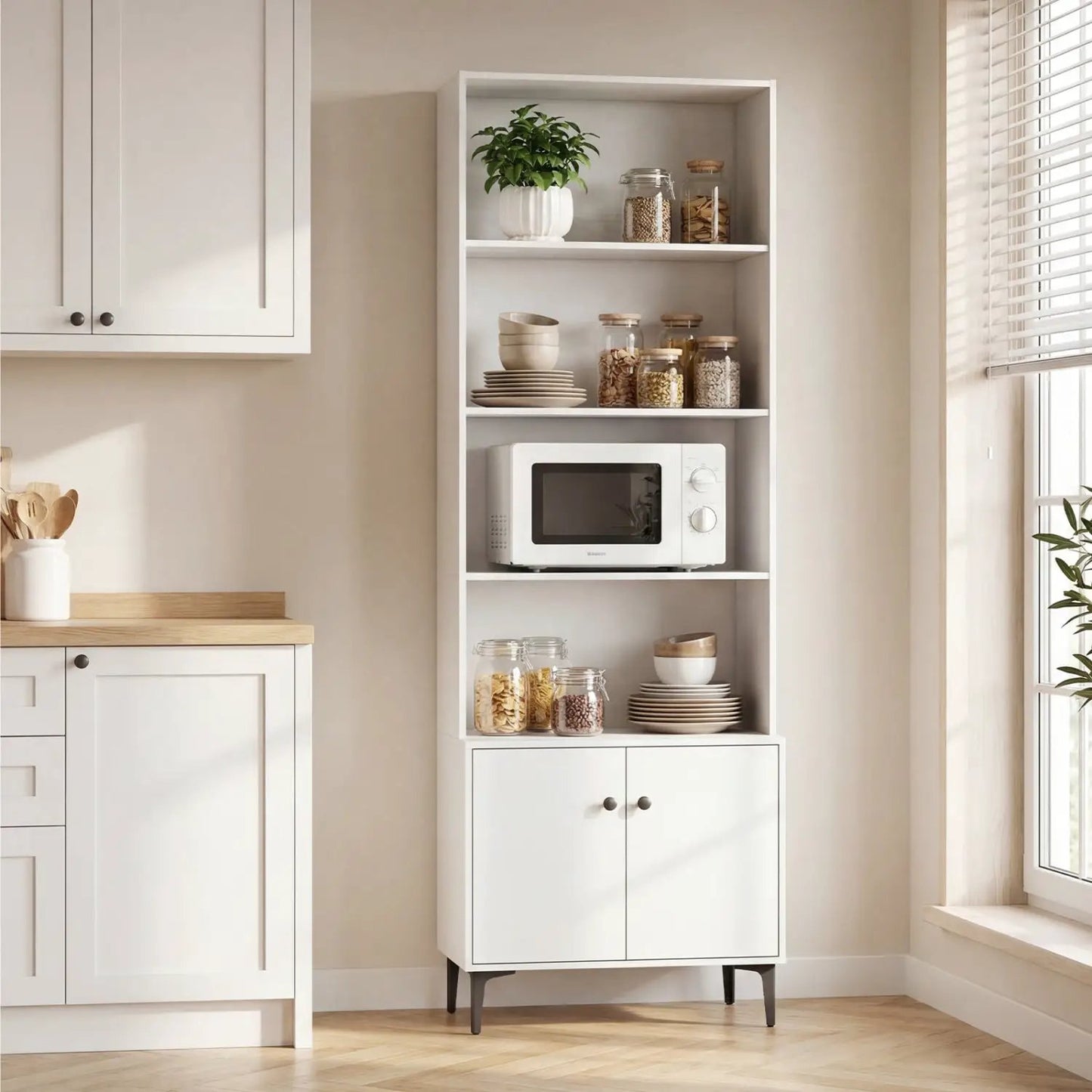 Bookshelf with Doors and 2 Anti Tipping Kits