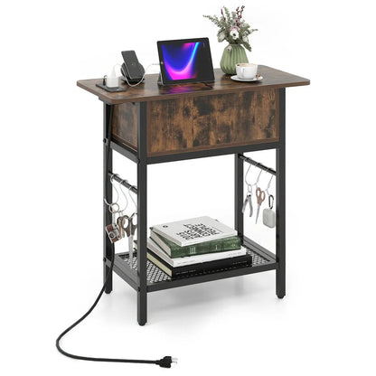 End Table With Charging Station and Usb Ports