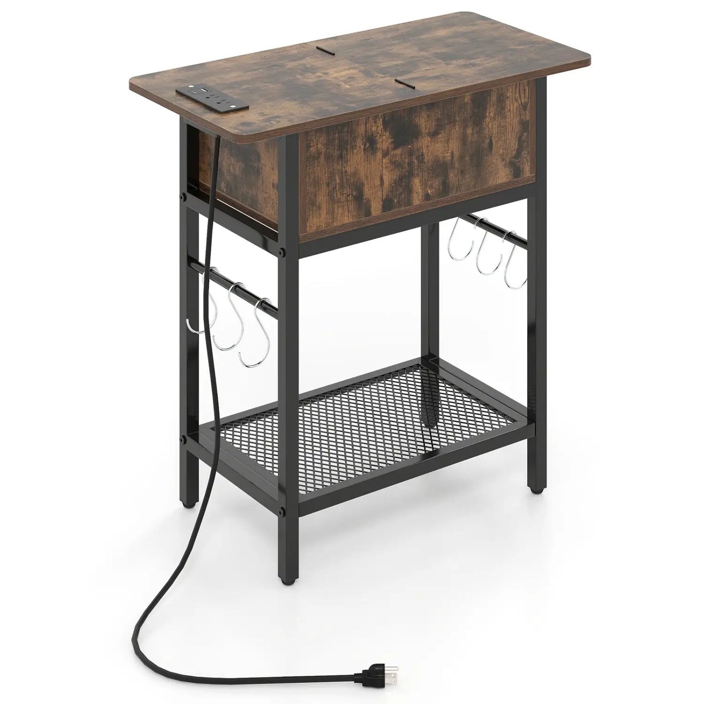 End Table With Charging Station and Usb Ports