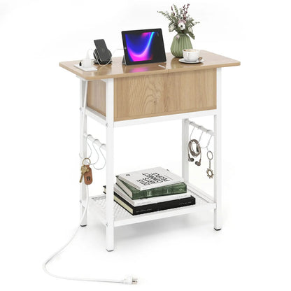 End Table With Charging Station and Usb Ports