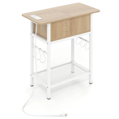 End Table With Charging Station and Usb Ports
