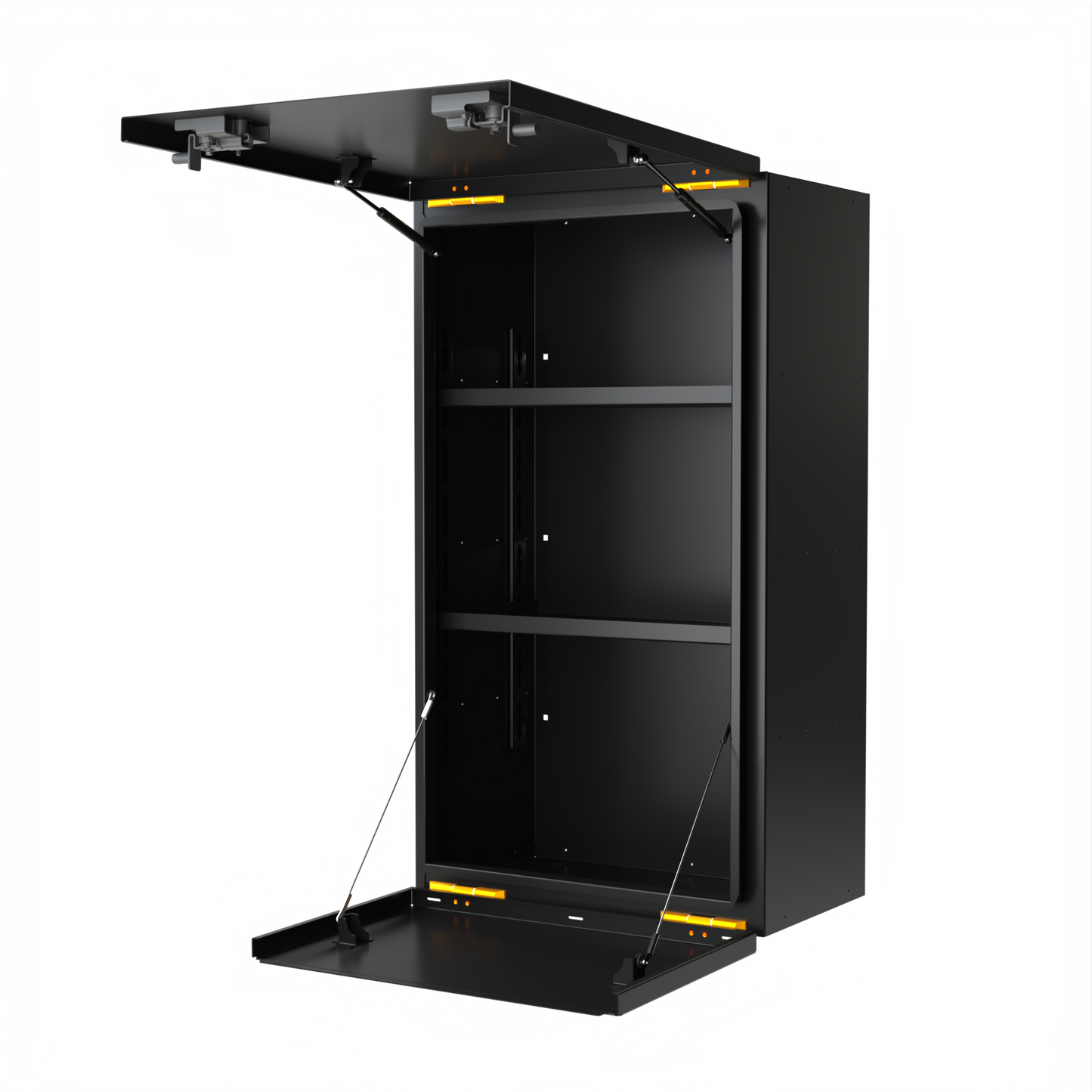 Avatar Giga Largest Storage Box avatar offroad black metal cabinet with hinged lid and orange lights on Tampa Home & Garden Store