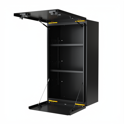 Avatar Giga Largest Storage Box avatar offroad black metal cabinet with hinged lid and orange lights on Tampa Home & Garden Store
