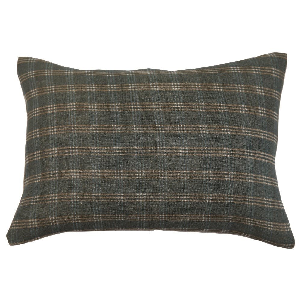 Gina Linen Block Print Throw Pillow Cover, Sand - Tampa Home & Garden Store