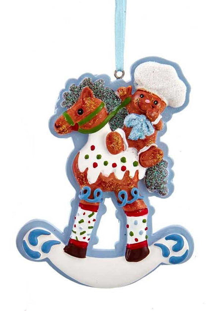 Gingerbread Boy On Rocking Horse Ornament - Tampa Home & Garden Store