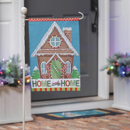 Gingerbread Home Sweet Home Applique Garden Flag - Tampa Home & Garden Store