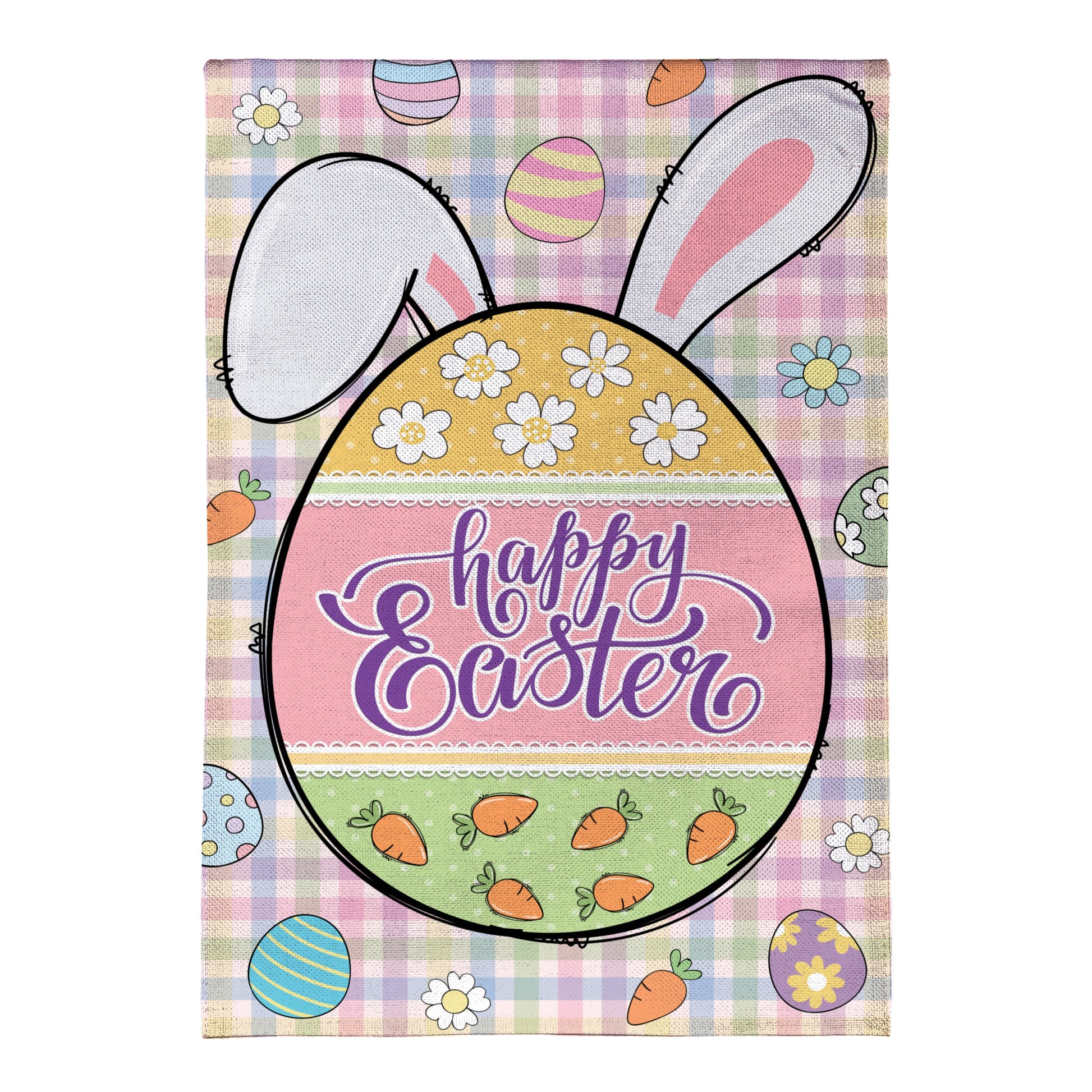 Gingham Easter Burlap Garden Flag - Tampa Home & Garden Store