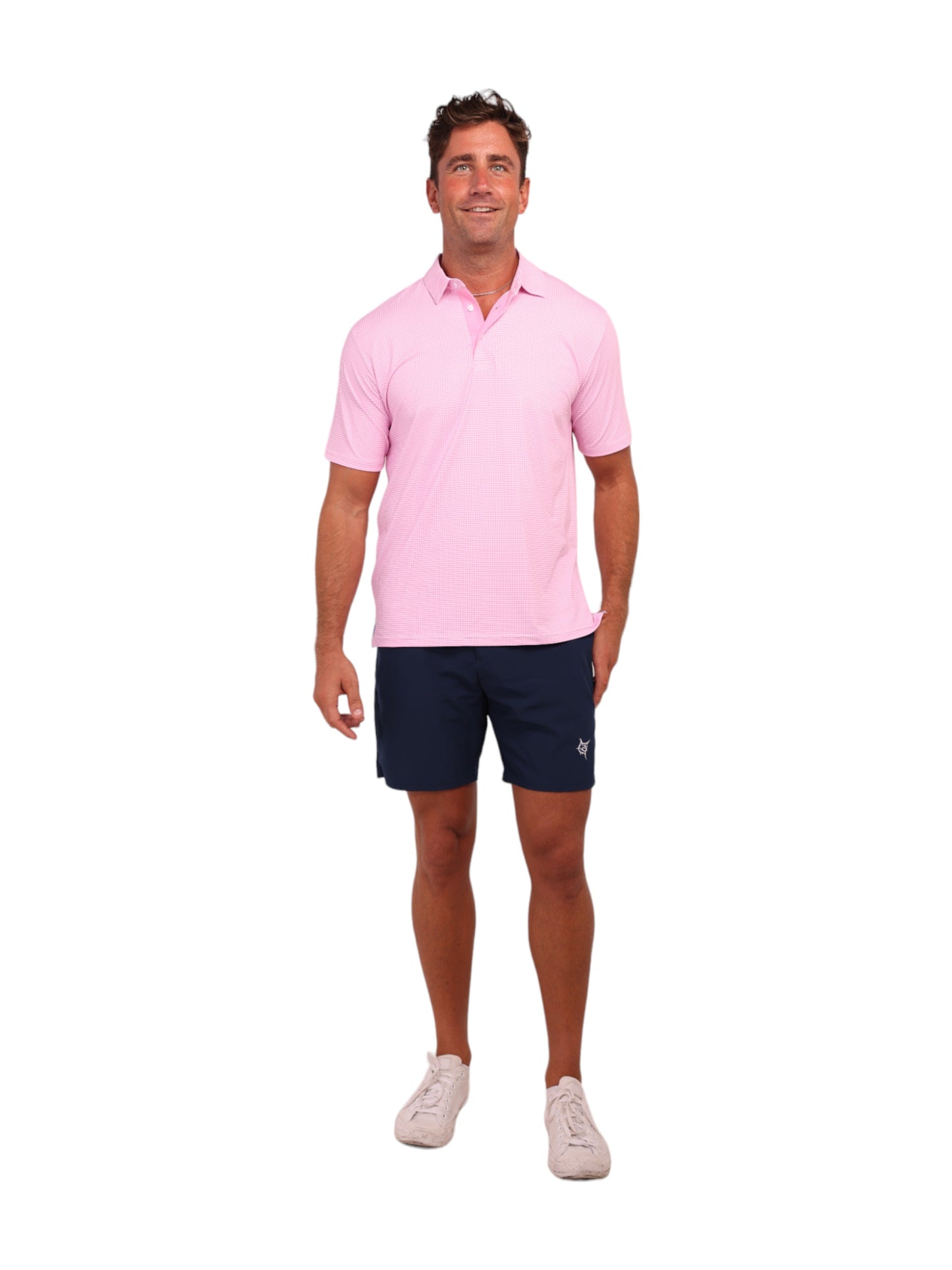 Vineyard Polo shirt pink by White Water Life, men's short-sleeve polo on Tampa Home & Garden Store