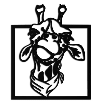 Giraffe Metal Wall Art - Playful Safari Animal Decor- KAF165 - Tampa Home & Garden Store