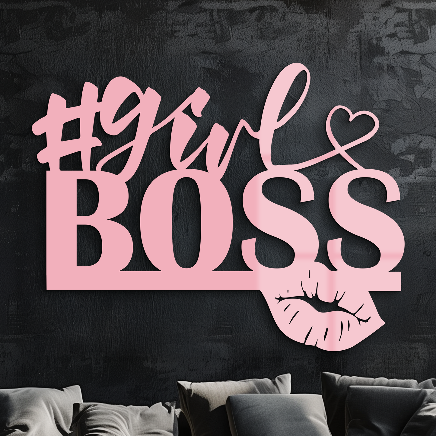 Girl Boss Metal Wall Art – Feminine Power & Modern Decor - KAFGP119 - Tampa Home & Garden Store