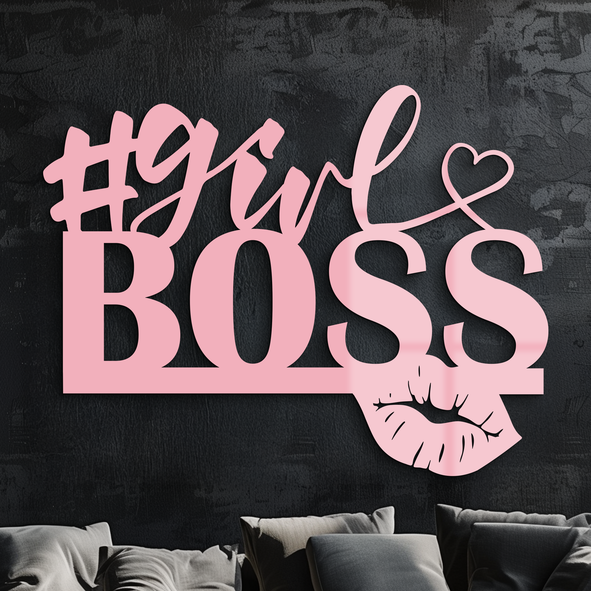 Girl Boss Metal Wall Art – Feminine Power & Modern Decor - KAFGP119 - Tampa Home & Garden Store