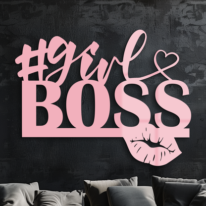 Girl Boss Metal Wall Art – Feminine Power & Modern Decor - KAFGP119 - Tampa Home & Garden Store