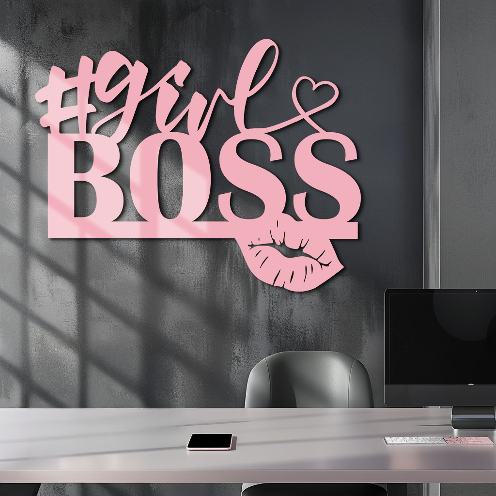 Girl Boss Metal Wall Art – Feminine Power & Modern Decor - KAFGP119 - Tampa Home & Garden Store