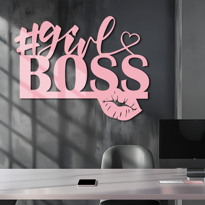 Girl Boss Metal Wall Art – Feminine Power & Modern Decor - KAFGP119 - Tampa Home & Garden Store
