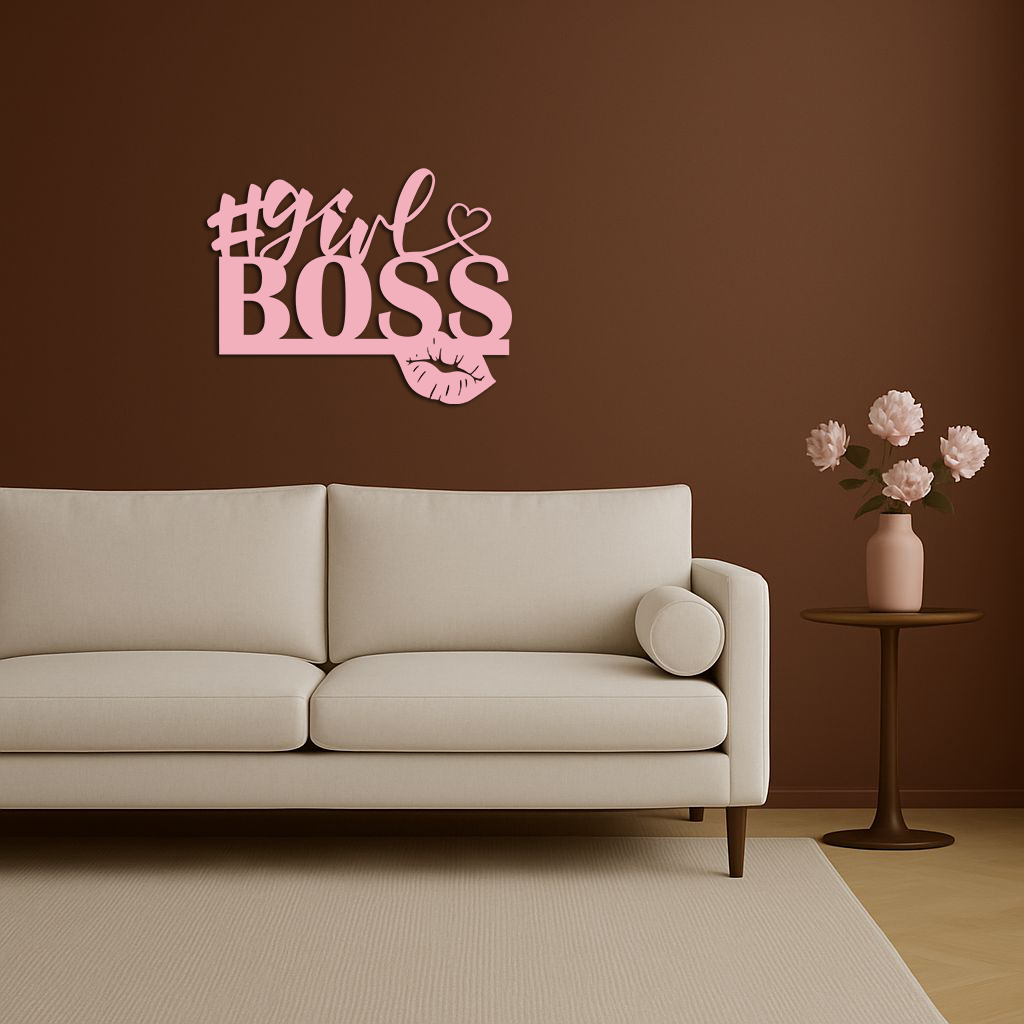 Girl Boss Metal Wall Art – Feminine Power & Modern Decor - KAFGP119 - Tampa Home & Garden Store