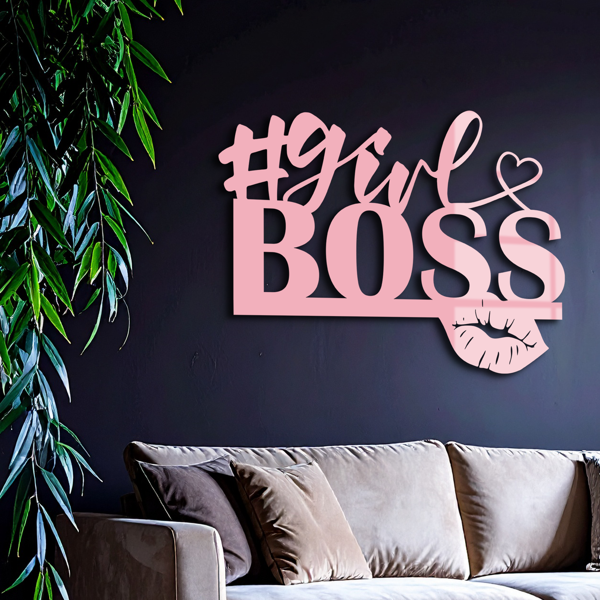 Girl Boss Metal Wall Art – Feminine Power & Modern Decor - KAFGP119 - Tampa Home & Garden Store