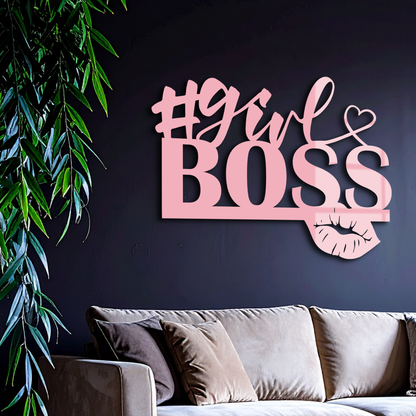 Girl Boss Metal Wall Art – Feminine Power & Modern Decor - KAFGP119 - Tampa Home & Garden Store