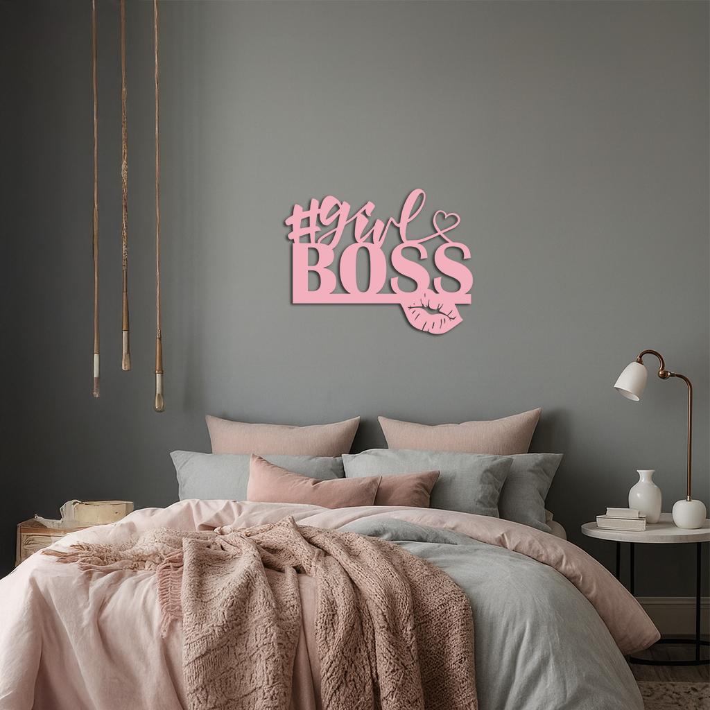 Girl Boss Metal Wall Art – Feminine Power & Modern Decor - KAFGP119 - Tampa Home & Garden Store