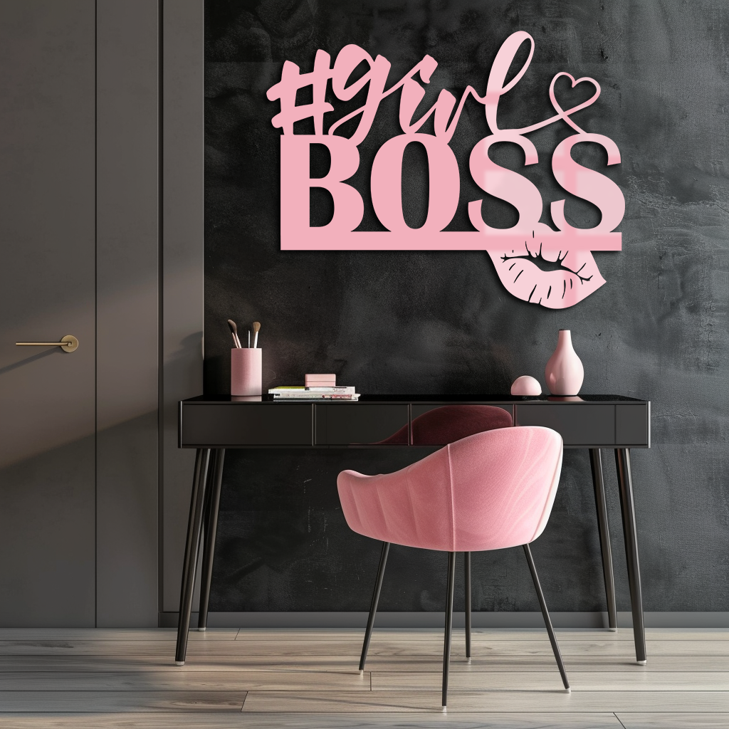 Girl Boss Metal Wall Art – Feminine Power & Modern Decor - KAFGP119 - Tampa Home & Garden Store