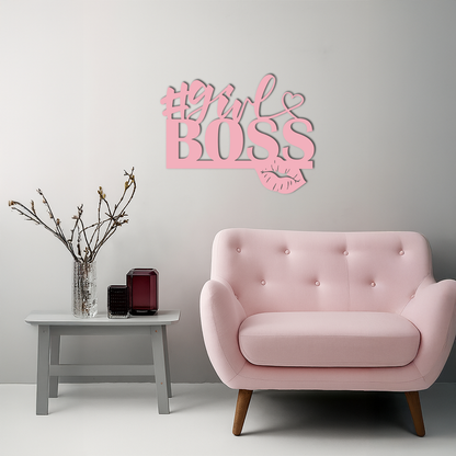 Girl Boss Metal Wall Art – Feminine Power & Modern Decor - KAFGP119 - Tampa Home & Garden Store