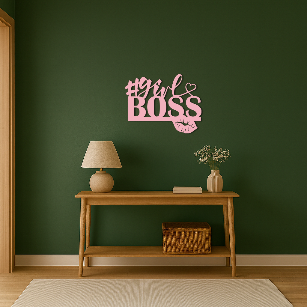 Girl Boss Metal Wall Art – Feminine Power & Modern Decor - KAFGP119 - Tampa Home & Garden Store