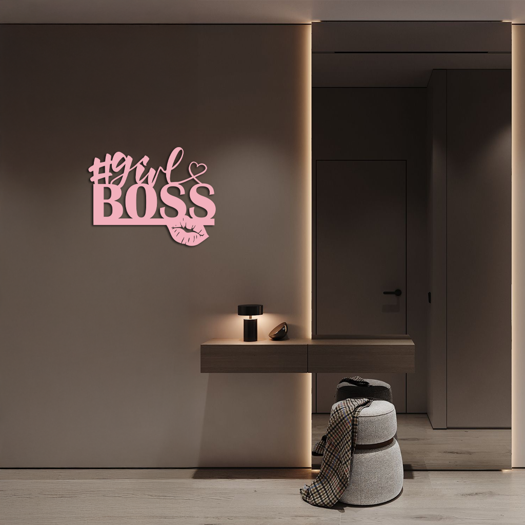 Girl Boss Metal Wall Art – Feminine Power & Modern Decor - KAFGP119 - Tampa Home & Garden Store