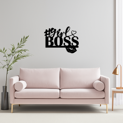 Girl Boss Metal Wall Art – Feminine Power & Modern Decor - KAFGP119 - Tampa Home & Garden Store