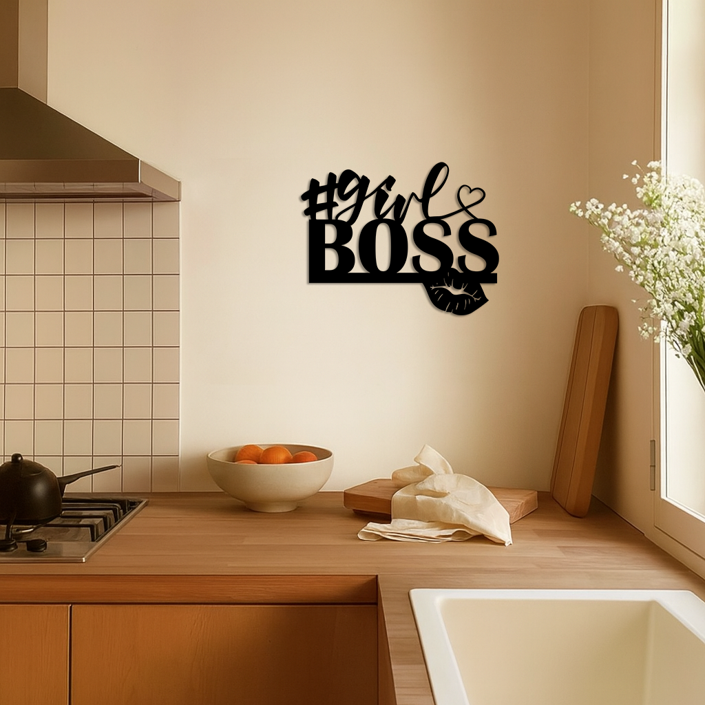 Girl Boss Metal Wall Art – Feminine Power & Modern Decor - KAFGP119 - Tampa Home & Garden Store