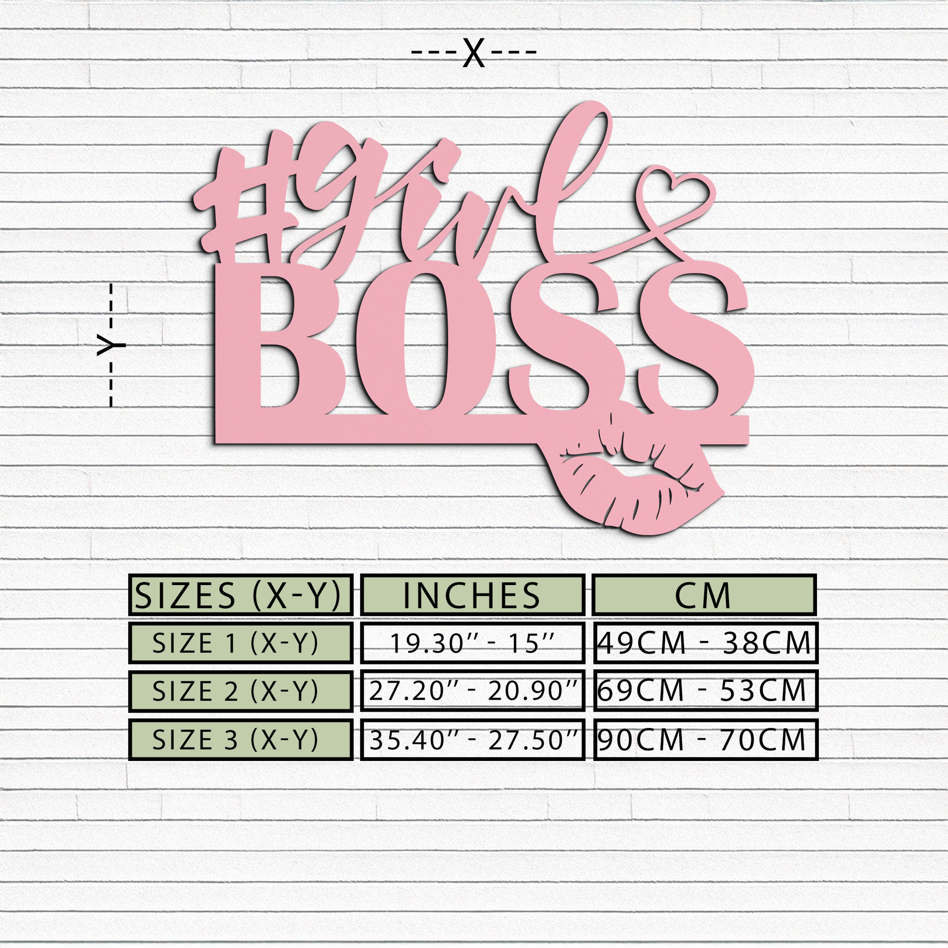 Girl Boss Metal Wall Art – Feminine Power & Modern Decor - KAFGP119 - Tampa Home & Garden Store