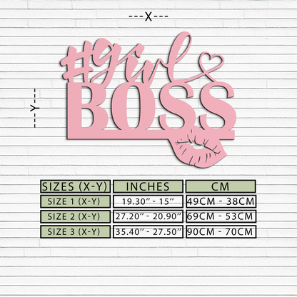 Girl Boss Metal Wall Art – Feminine Power & Modern Decor - KAFGP119 - Tampa Home & Garden Store