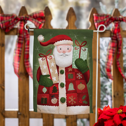 Giving Santa Suede Garden Flag - Tampa Home & Garden Store