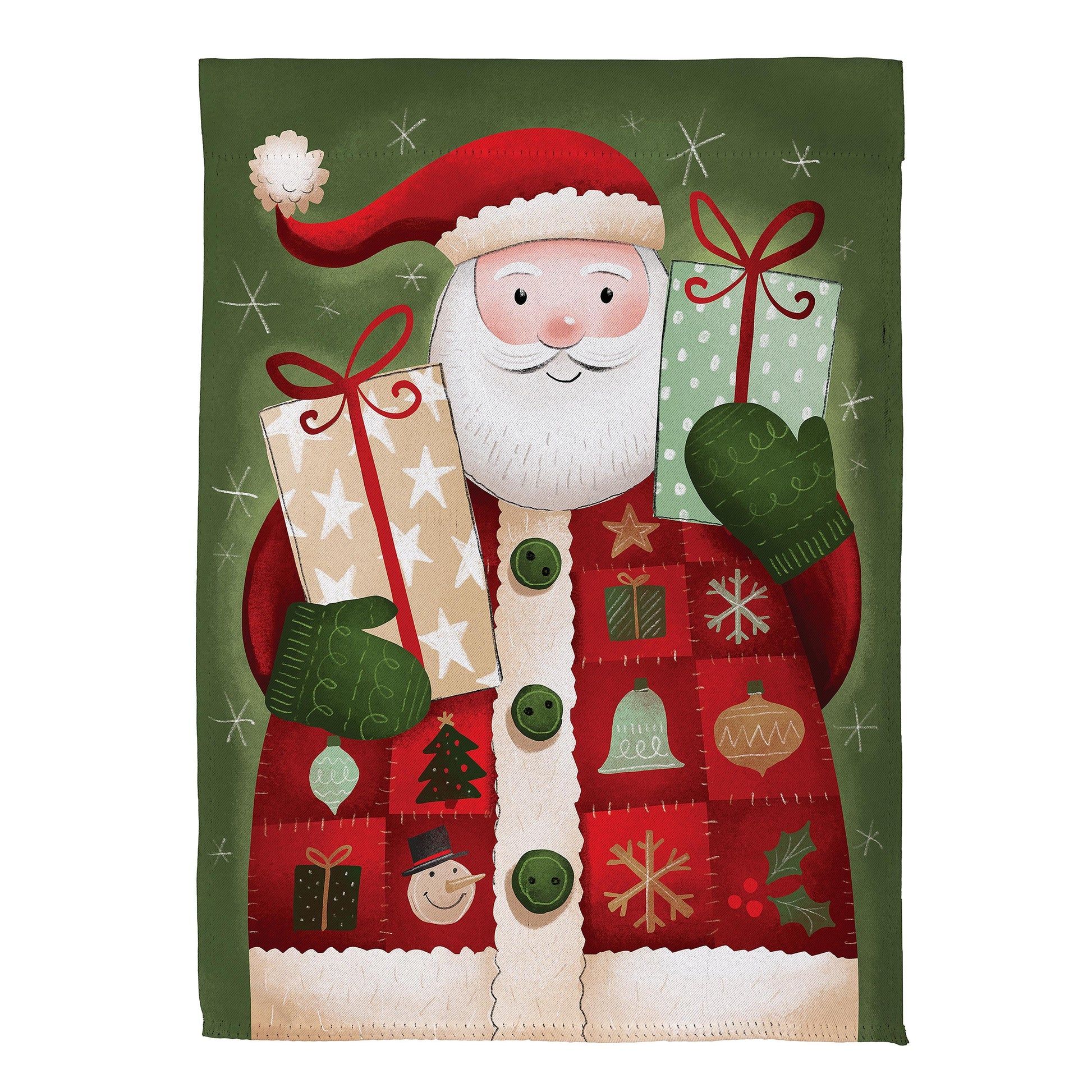 Giving Santa Suede Garden Flag - Tampa Home & Garden Store