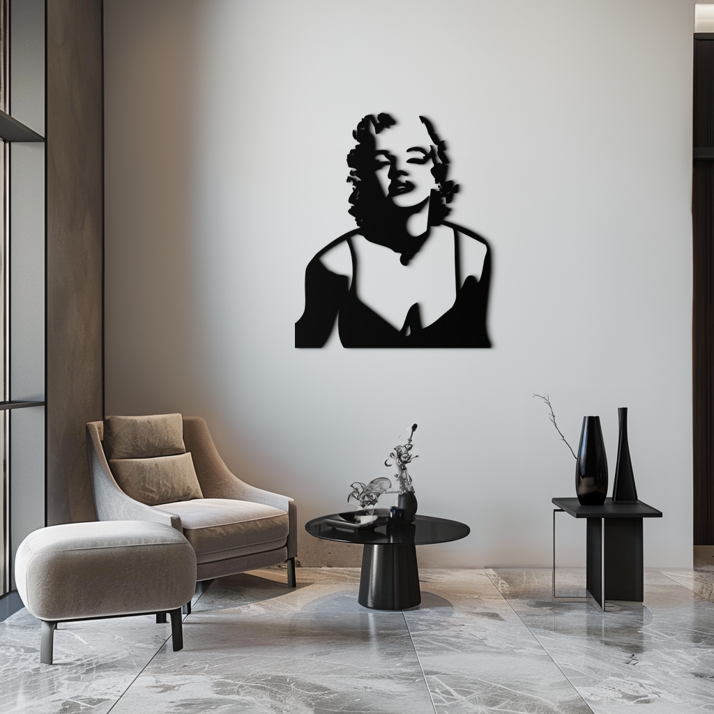 Glamorous Marilyn Monroe Metal Wall Art – Iconic Pop Art Steel Decor - KAF153 - Tampa Home & Garden Store